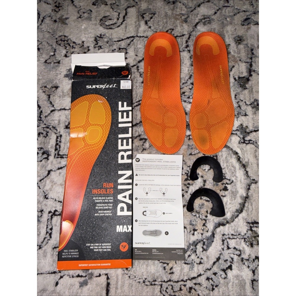 Superfeet Run Insoles Support Heel Pain & Plantar Fasciitis - C Unisex
